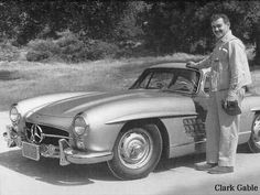 Clark Gable with the Mercedes-Benz 300SL Gullwing Coupe